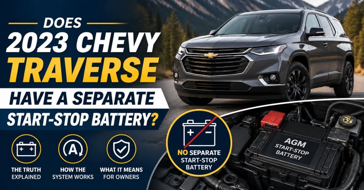 Does the 2023 Chevy Traverse Have a Separate Start-Stop Battery