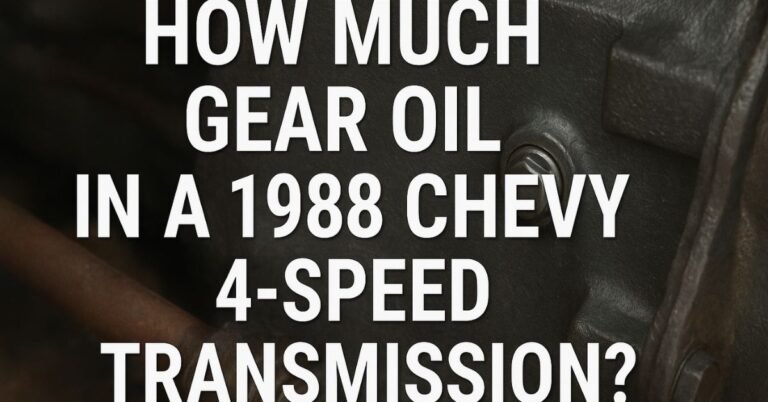 How Much Gear Oil Goes in a 1988 Chevy 4-Speed Transmission image