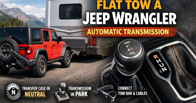 How to Flat Tow a Jeep Wrangler with an Automatic Transmission? image