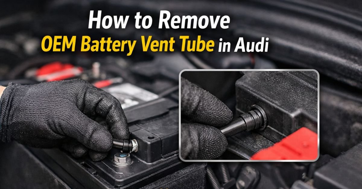 How to Remove OEM Battery Vent Tube in Audi