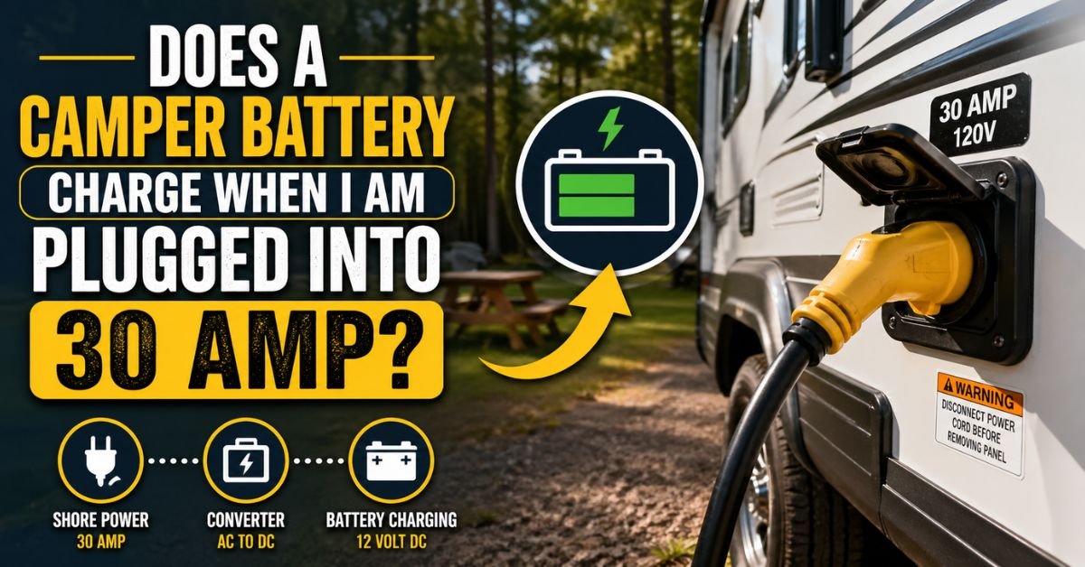 Does a Camper Battery Charge When Plugged Into 30 Amp Power? image
