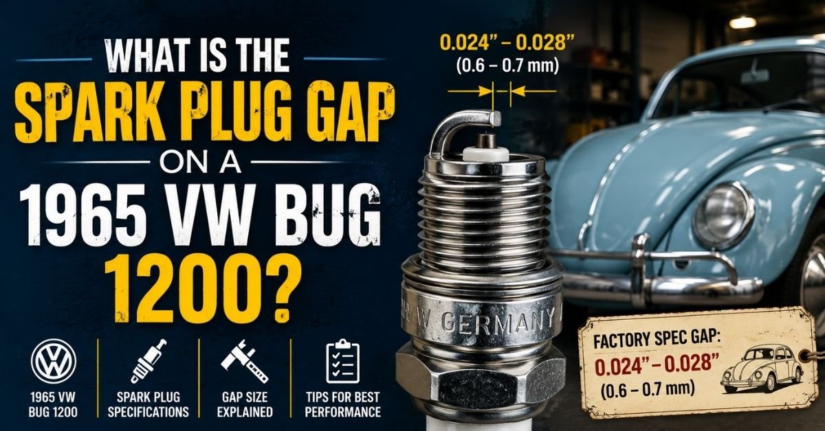 What Is the Spark Plug Gap on a 1965 VW Bug 1200? image